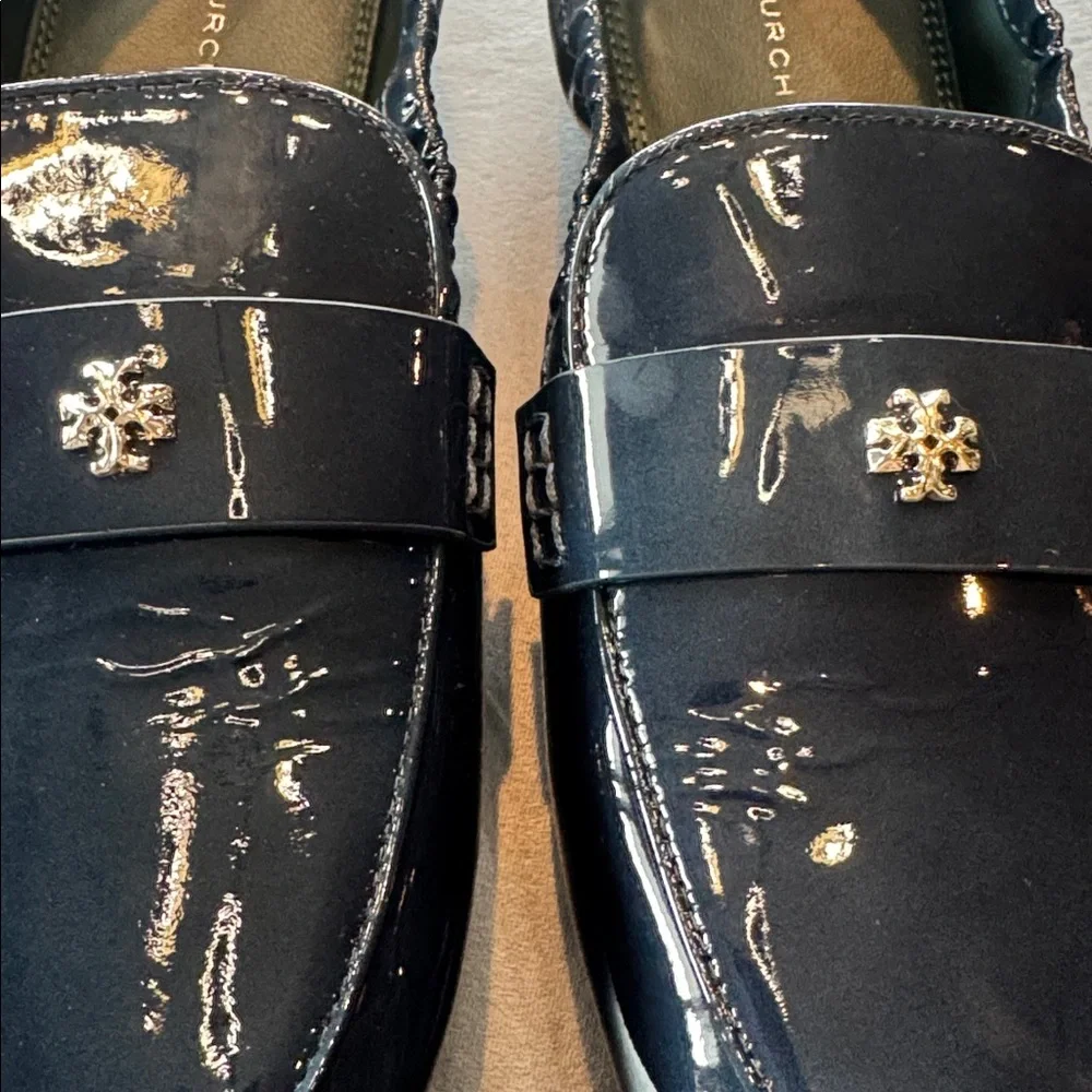 Tory Burch Patent Leather Loafers, Deep Navy | 8M - Picture 8 of 12
